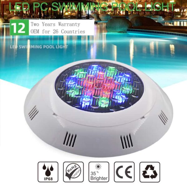 above ground pool lights IP68 waterproof rgb led underwater swimming pool light 12V