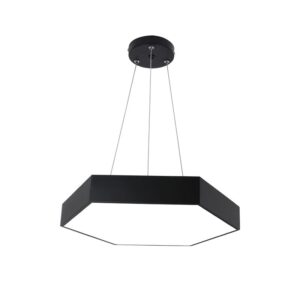 led hexagonal ceiling light office pendant lamp black and white ceiling lamp