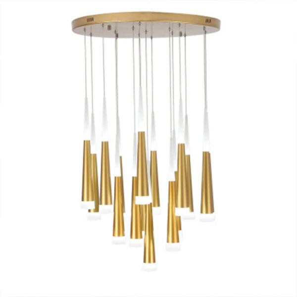 modern gold chandelier Hotel Pendant Light Stair Droplight Crystal Nordic lamp