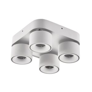Ceiling 4 12W white black exhibition adjustable led surface mounted spotlight