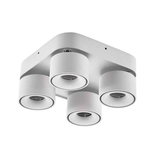 Ceiling 4 12W white black exhibition adjustable led surface mounted spotlight