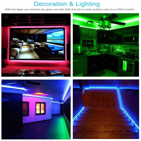 amazon rgb led strip lights 5 meter 12volt smart led strip 10 meter