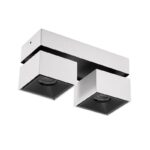 square plug in wall mounted spotlight 12w white and black