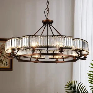 Black Modern Crystal Dining Room Chandelier Lighting