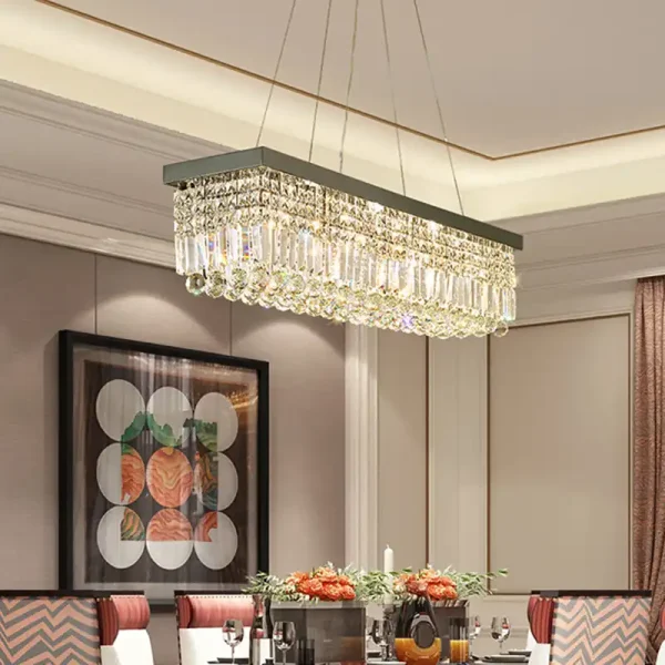 Black Ceiling Dining Room Chandelier Crystal Light Fixture