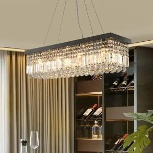 Black Ceiling Dining Room Chandelier Crystal Light Fixture