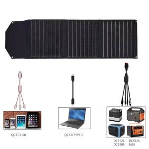 portable solar panels for camping Smartphone charger 60 Watts