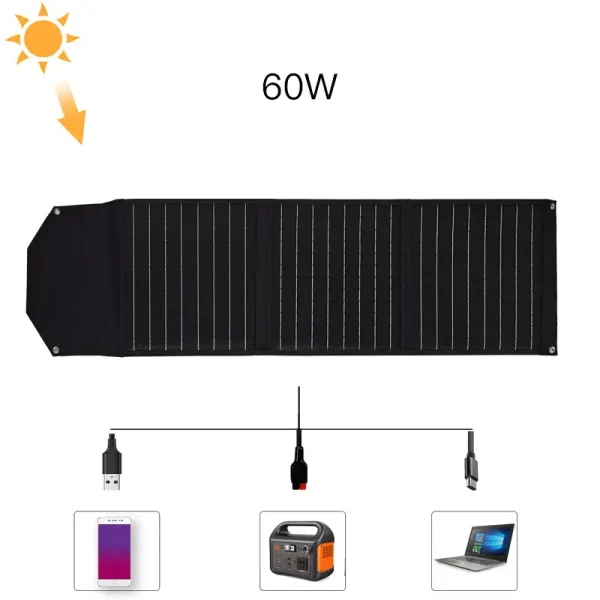 portable solar panels for camping Smartphone charger 60 Watts