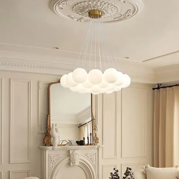 Dining Room Bubble Chandelier Clear Glass Lamp