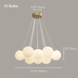 Dining Room Bubble Chandelier Clear Glass Lamp