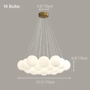 Dining Room Bubble Chandelier Clear Glass Lamp
