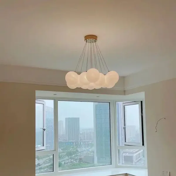 Dining Room Bubble Chandelier Clear Glass Lamp