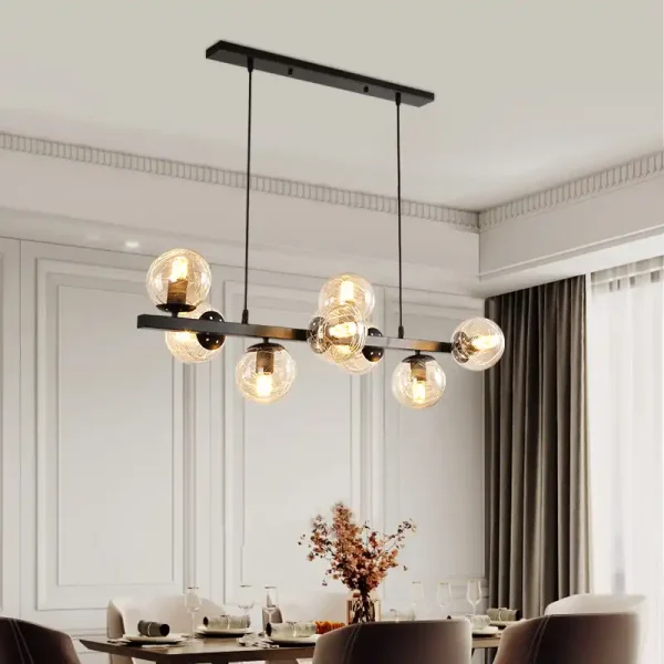Dining Room Linear Pendant Bubble 4 Lights