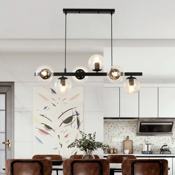 Dining Room Linear Pendant Bubble 4 Lights