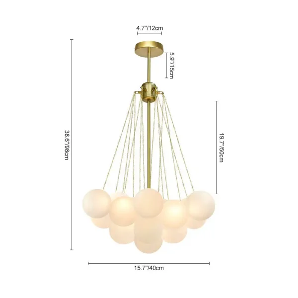 Modern Glass Bubble Chandelier Lighting Fixtures