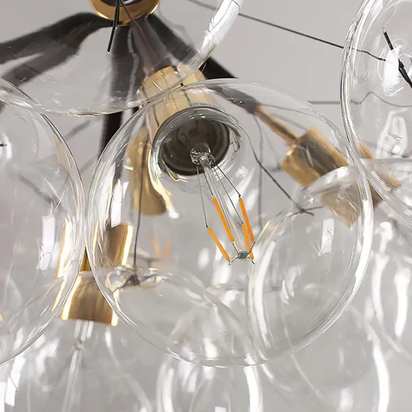 Modern Glass Globe Cluster Bubble Light Fixture