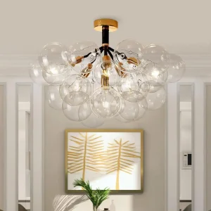 Modern Glass Globe Cluster Bubble Light Fixture