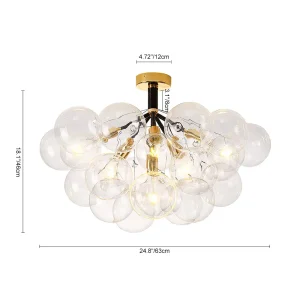 Modern Glass Globe Cluster Bubble Light Fixture