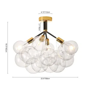 Modern Glass Globe Cluster Bubble Light Fixture