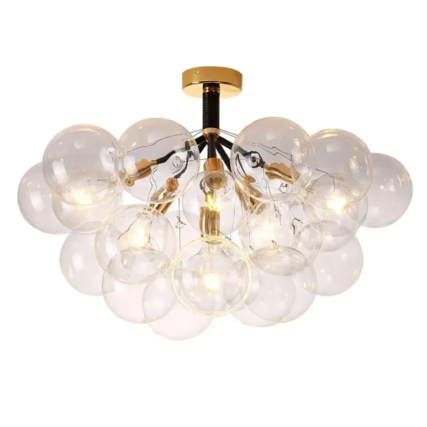 Modern Glass Globe Cluster Bubble Light Fixture