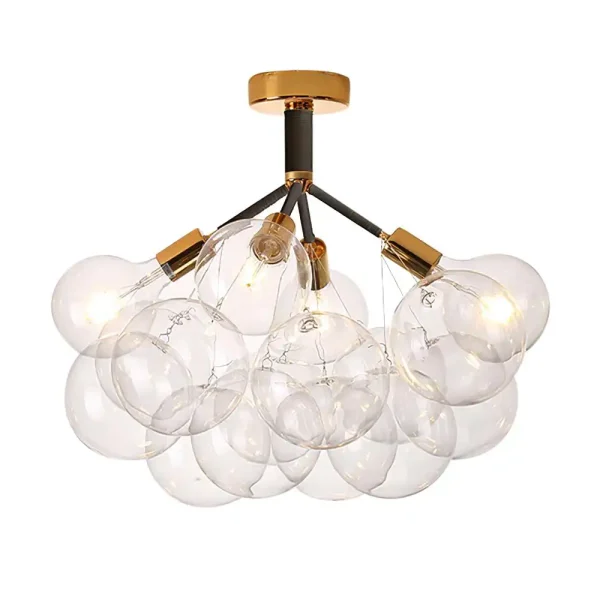 Modern Glass Globe Cluster Bubble Light Fixture