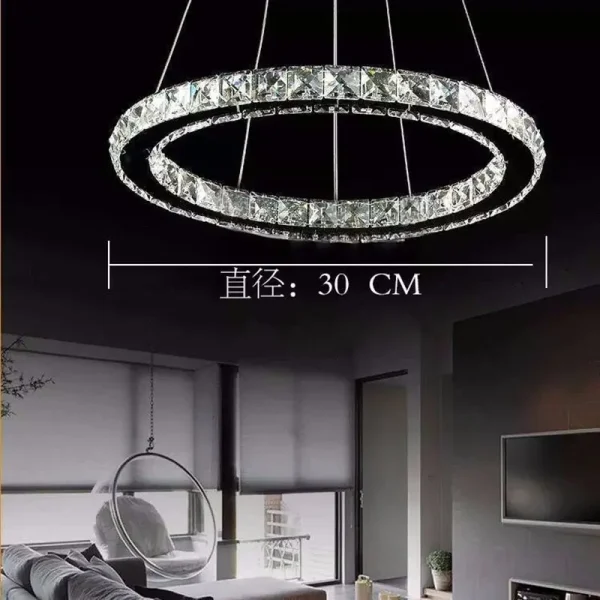 Multiple Ring Modern Dining Room Crystal Chandelier