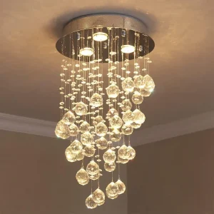 Spiral Raindrop Chandelier Pendant Light Fixture