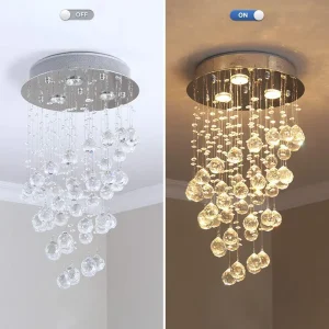 Spiral Raindrop Chandelier Pendant Light Fixture