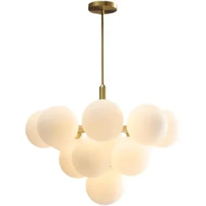 Very Bright Glass Gold Bubble Chandelier Fixture