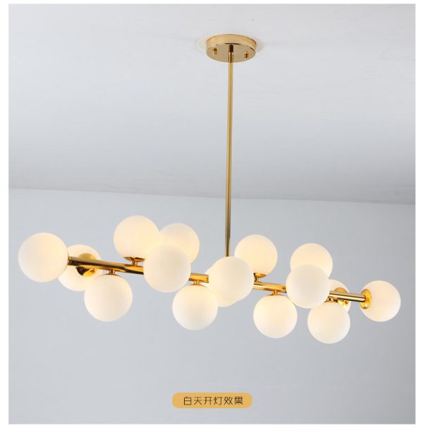 bubble chandelier glass white light