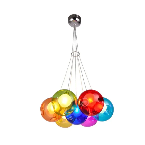 iridescent bubble chandelier pendant light