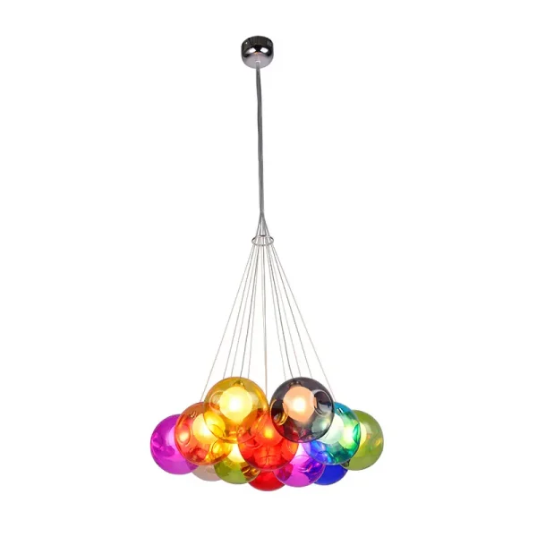 iridescent bubble chandelier pendant light