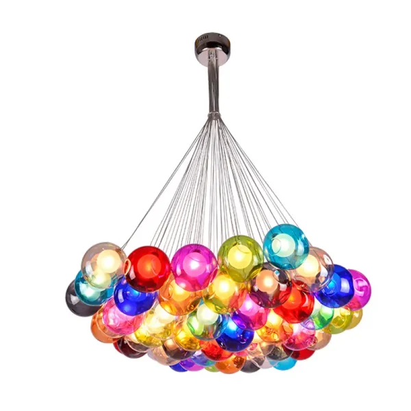 iridescent bubble chandelier pendant light