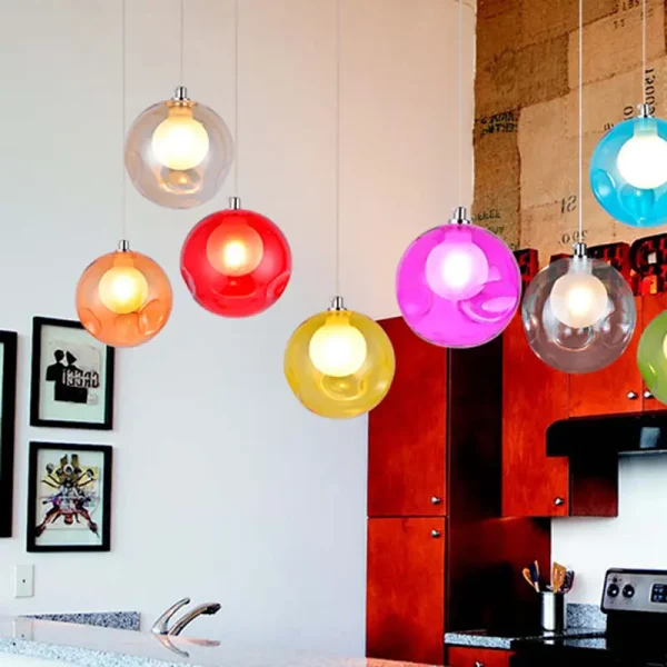 iridescent bubble chandelier pendant light