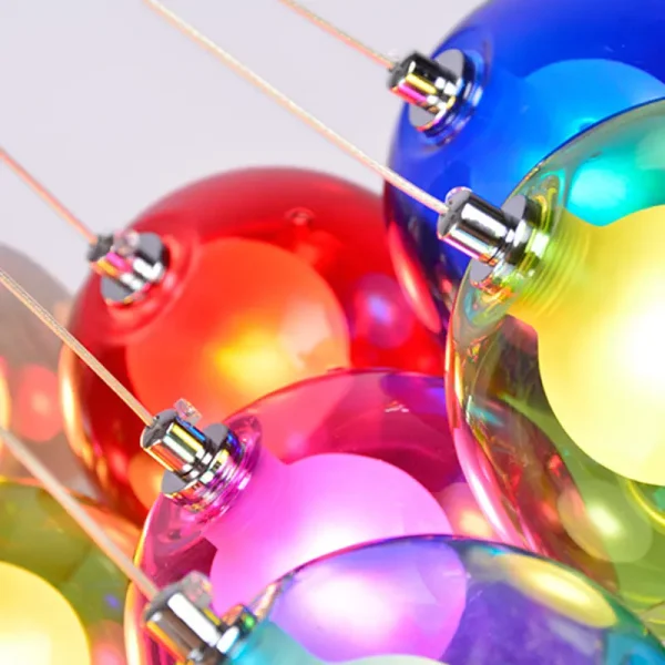 iridescent bubble chandelier pendant light