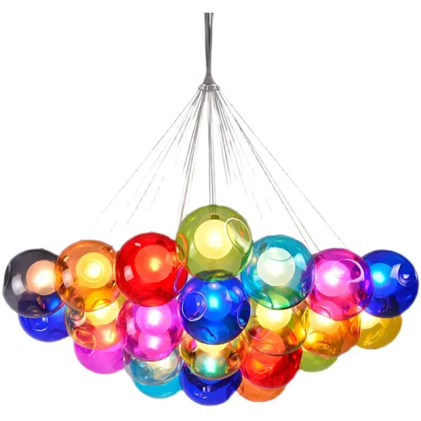 iridescent bubble chandelier pendant light