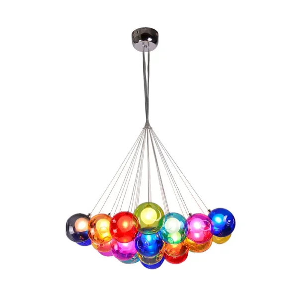 iridescent bubble chandelier pendant light